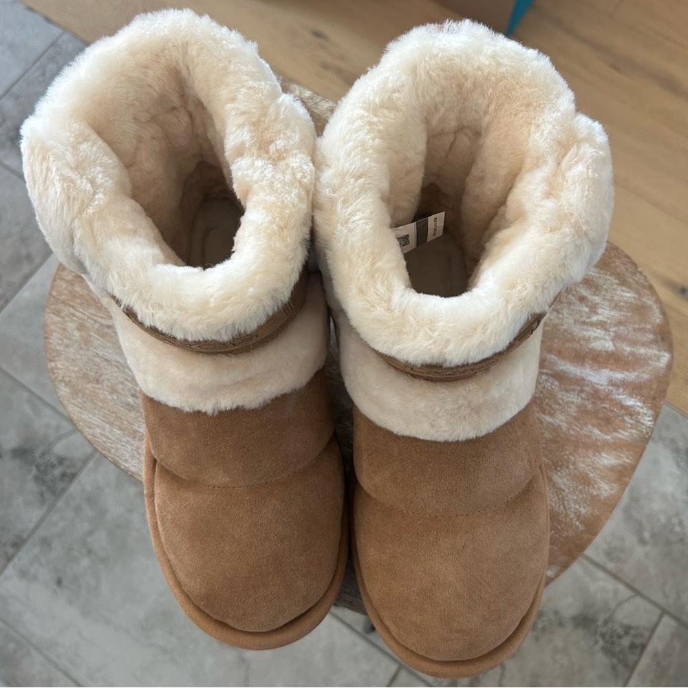 UGG Chestnut Suede Shearling Winter Boots - Picture 6 of 8